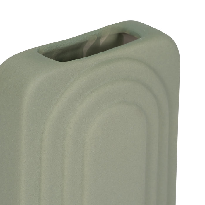 Vase rectangulaire de 7 po en dolomite - sauge foncé
