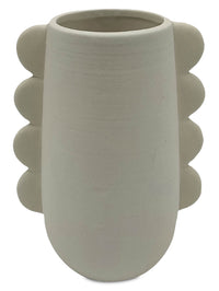 Vase à oreilles blanc de 7 po