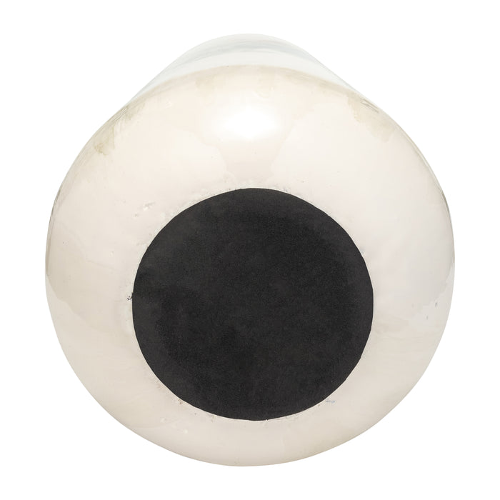 Vase de 13 po en fer coloré teinté - blanc