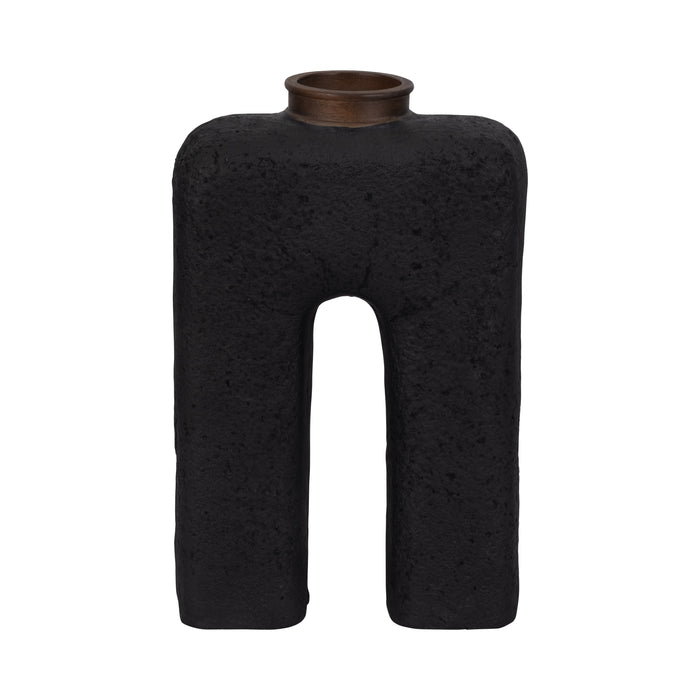 Vase abstrait Economix de 15 po - noir