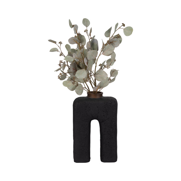 Vase abstrait Economix de 15 po - noir