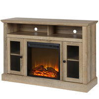 Console pour téléviseur Chicago d’Ameriwood Home avec foyer électrique pour téléviseurs à écran plat jusqu’à 50 po - naturelle