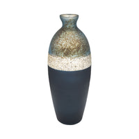 Vase brillant de 16 po en verre à trois couleurs