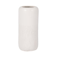 Vase rainuré de 12 po en céramique - noir