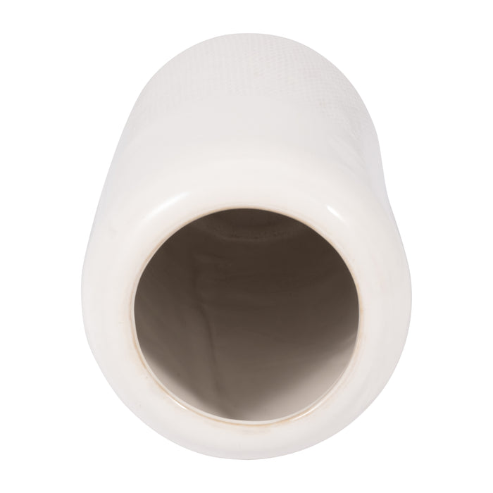 Vase rainuré de 12 po en céramique - noir
