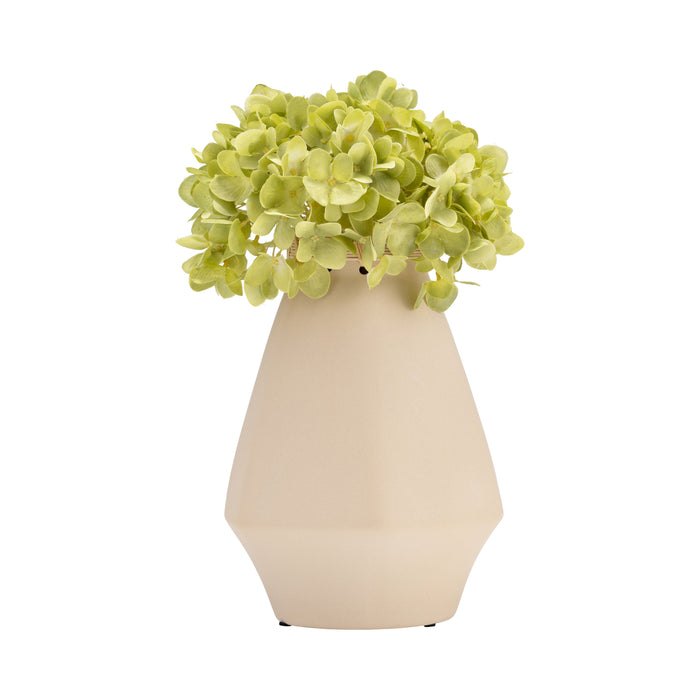 Vase de 10 po en céramique à motif tressé - naturel