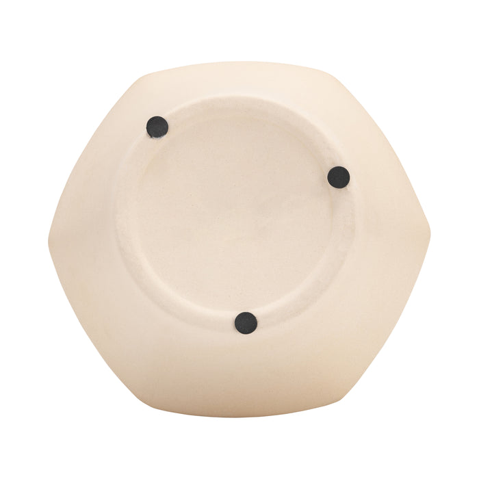 Vase de 10 po en céramique à motif tressé - naturel