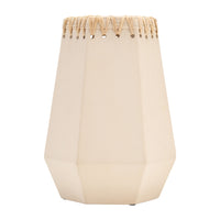 Vase de 11 po en céramique à motif tressé - naturel