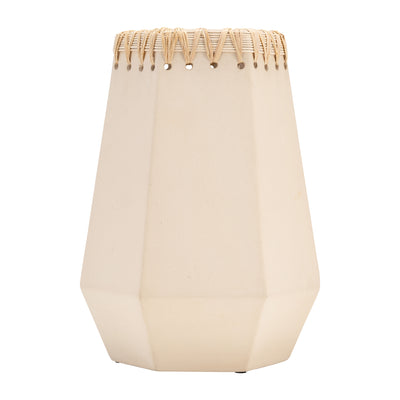 Ceramic 11" Vase with Weaving - Natural|Vase de 11 po en céramique à motif tressé - naturel
