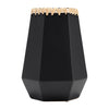 Vase de 11 po en céramique à motif tressé - noir