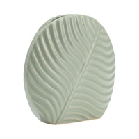 Vase rond de 7 po en céramique à motif botanique - concombre