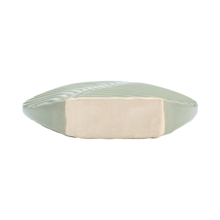 Vase rond de 7 po en céramique à motif botanique - concombre