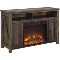 Console pour téléviseur Farmington d’Ameriwood Home avec foyer électrique pour téléviseurs jusqu’à 50 po - pin rustique
