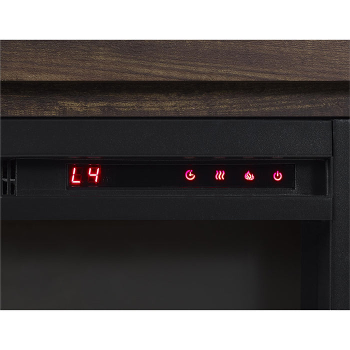 Console pour téléviseur Farmington d’Ameriwood Home avec foyer électrique pour téléviseurs jusqu’à 50 po - pin rustique