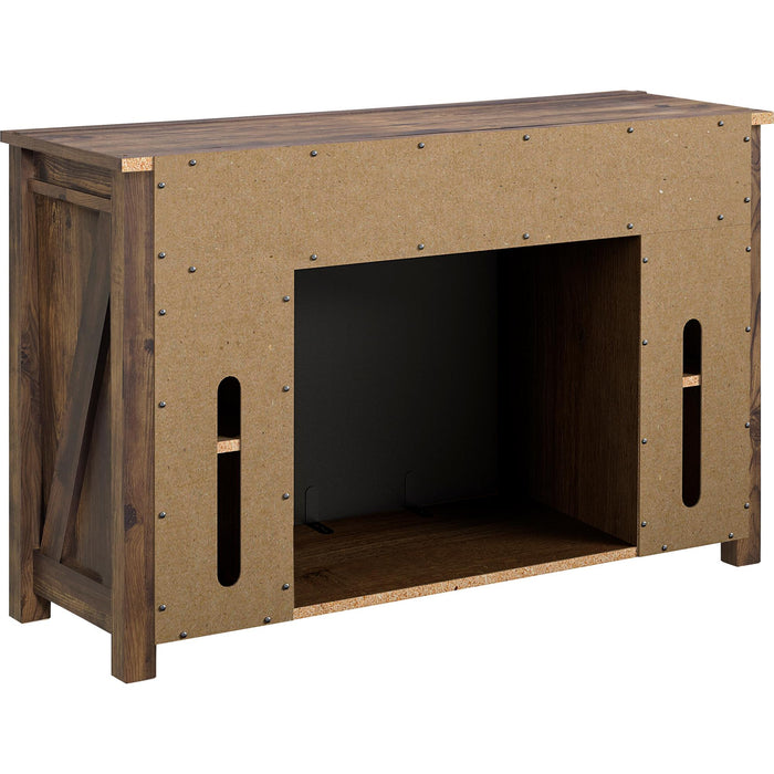 Console pour téléviseur Farmington d’Ameriwood Home avec foyer électrique pour téléviseurs jusqu’à 50 po - pin rustique