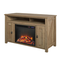 Console pour téléviseur Farmington d’Ameriwood Home avec foyer électrique pour téléviseurs jusqu’à 50 po - naturelle