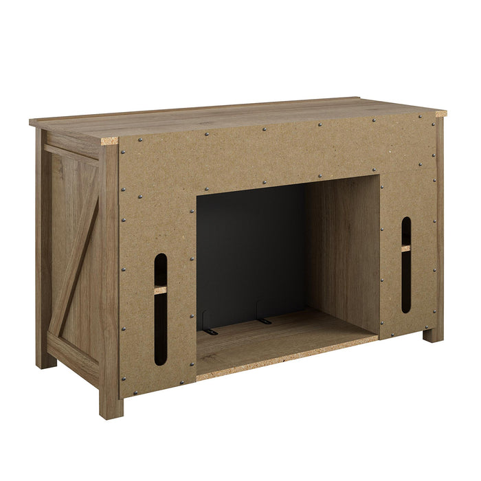 Console pour téléviseur Farmington d’Ameriwood Home avec foyer électrique pour téléviseurs jusqu’à 50 po - naturelle