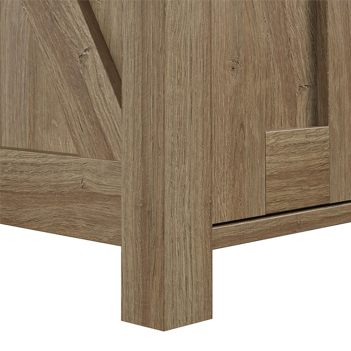 Console pour téléviseur Farmington d’Ameriwood Home avec foyer électrique pour téléviseurs jusqu’à 50 po - naturelle