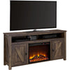 Console pour téléviseur Farmington d’Ameriwood Home avec foyer électrique pour téléviseurs jusqu’à 60 po - pin rustique