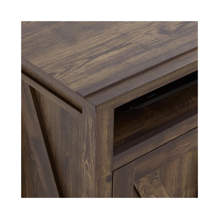 Console pour téléviseur Farmington d’Ameriwood Home avec foyer électrique pour téléviseurs jusqu’à 60 po - pin rustique