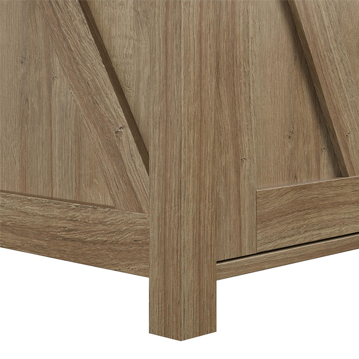 Console pour téléviseur Farmington d’Ameriwood Home avec foyer électrique pour téléviseurs jusqu’à 60 po - naturelle