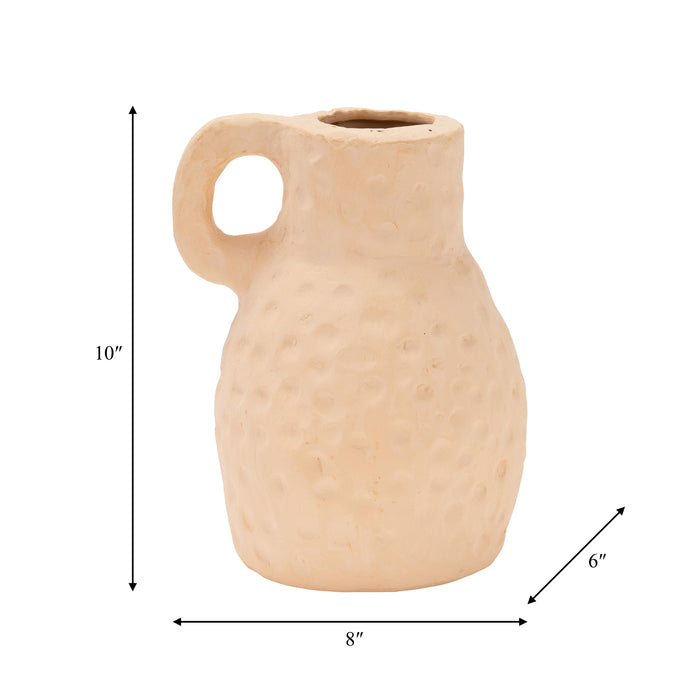 Vase texturé de 10 po terracotta