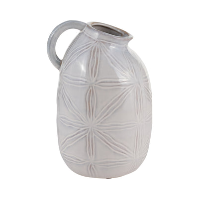 Ceramic 8" Tribal Pitcher - Ivory|Cruche de 8 po en céramique à motif tribal - ivoire