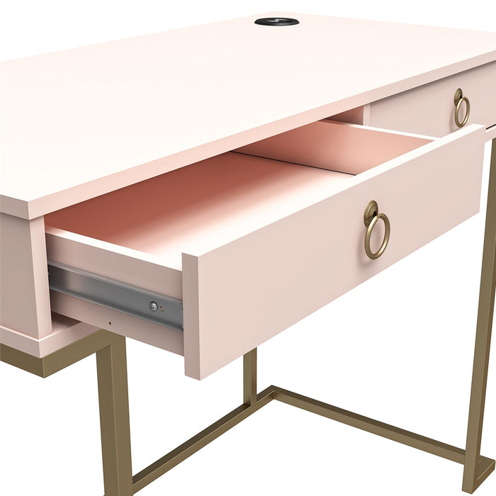 Bureau de travail Camila de Cosmoliving par Cosmopolitan - rose