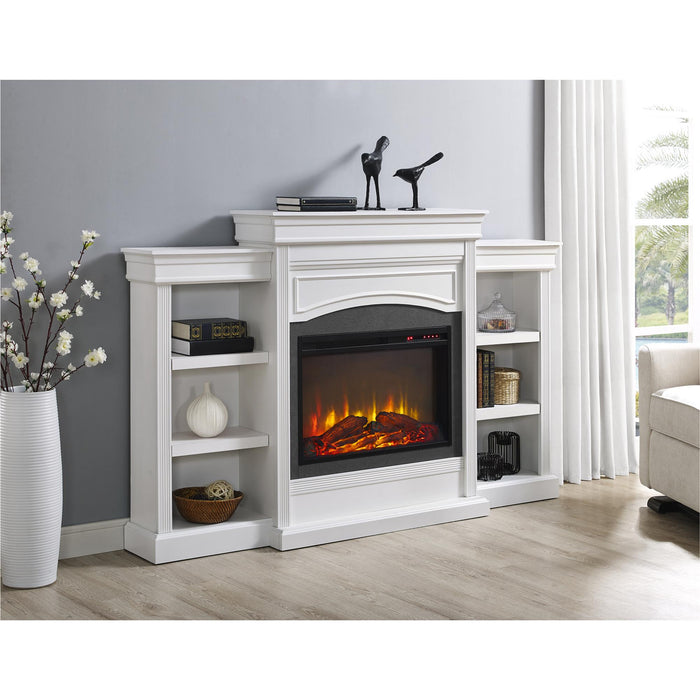 Foyer électrique Lamont d’Ameriwood Home avec manteau - blanc