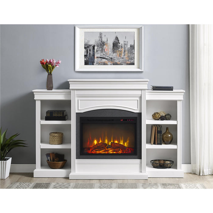 Foyer électrique Lamont d’Ameriwood Home avec manteau - blanc
