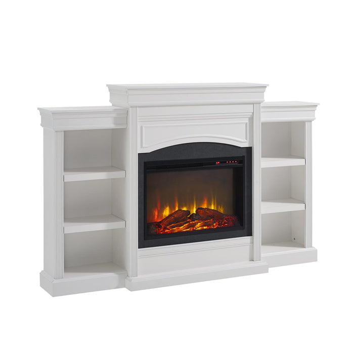 Foyer électrique Lamont d’Ameriwood Home avec manteau - blanc