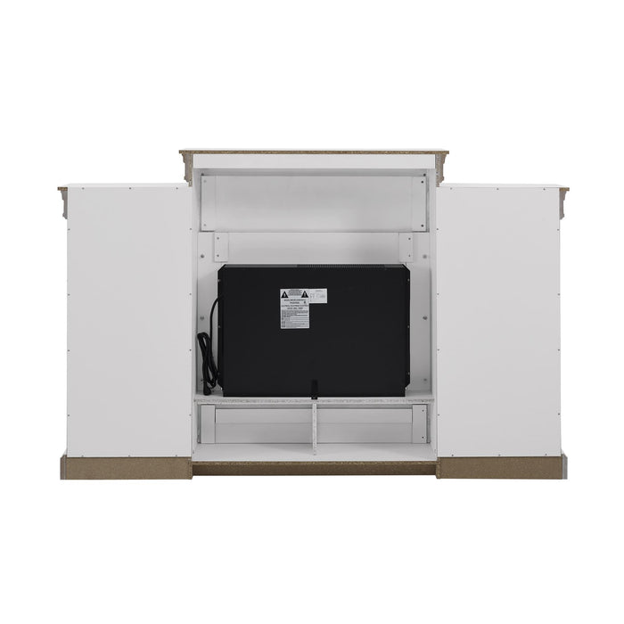 Foyer électrique Lamont d’Ameriwood Home avec manteau - blanc