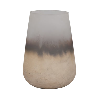Glass 9" Antique Finish Vase - Ivory|Vase de 9 po en verre au fini antique - ivoire