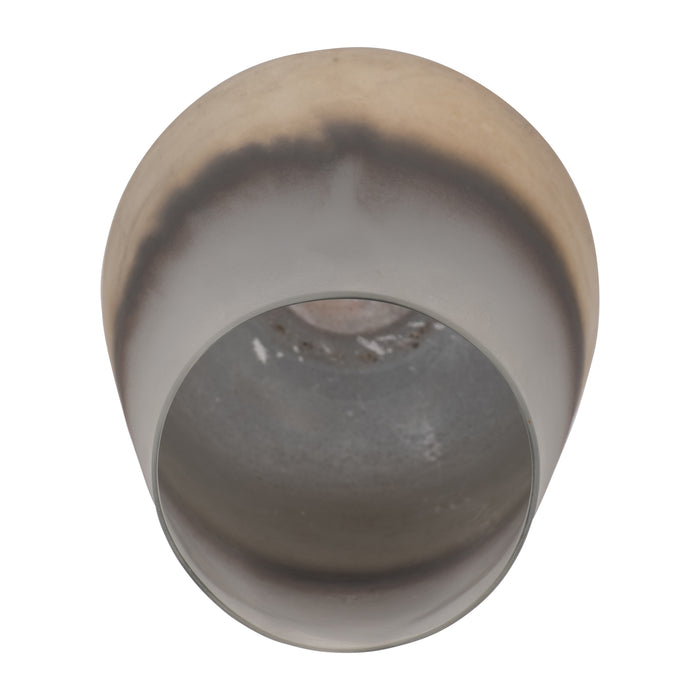 Vase de 9 po en verre au fini antique - ivoire