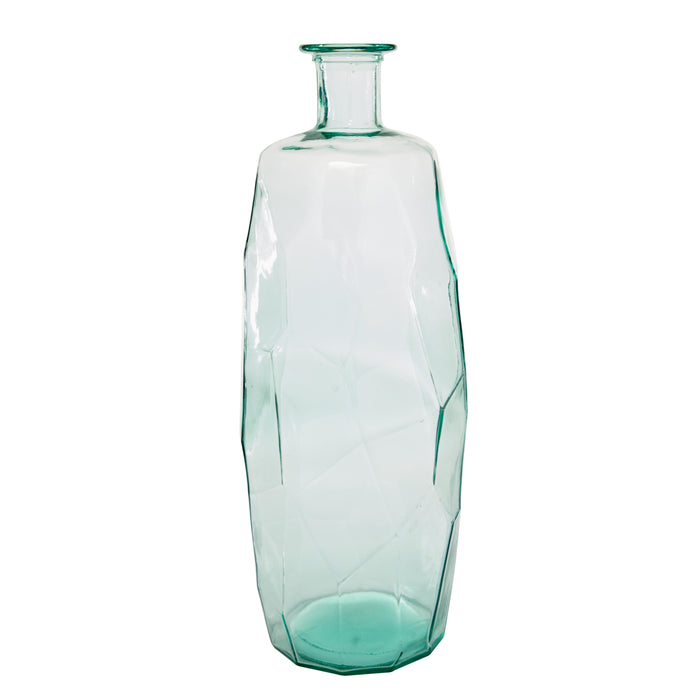 Vase de 29 po en verre - bleu clair