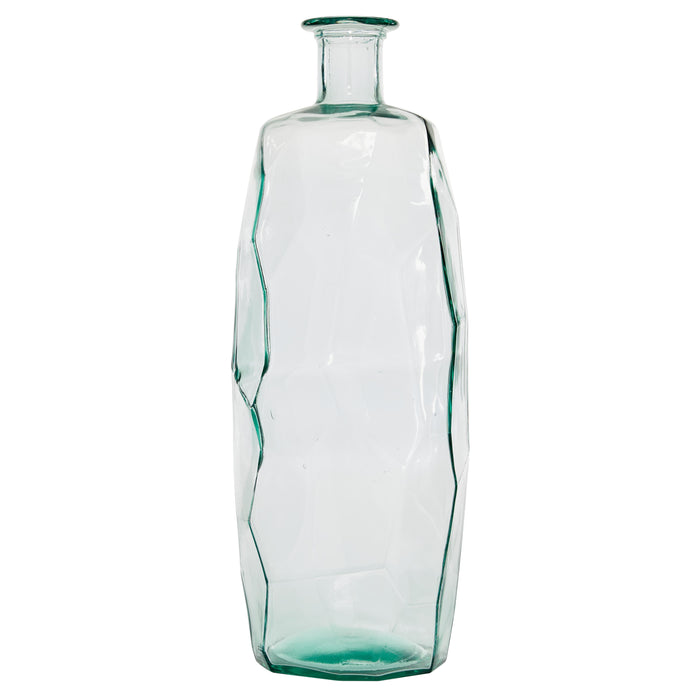 Vase de 29 po en verre - bleu clair