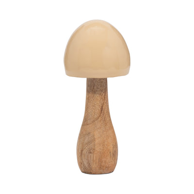 Wood 8" Coned Mushroom - Ivory|Champignon conique de 8 po en bois - ivoire