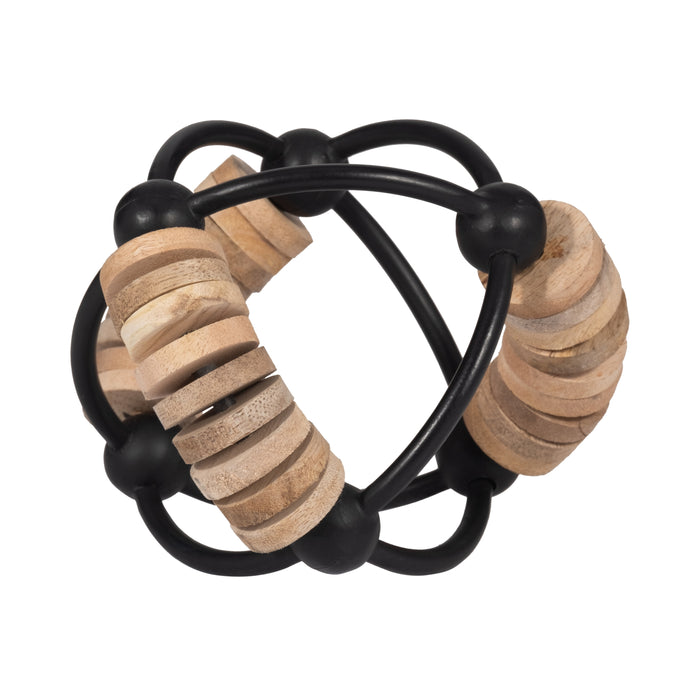 Globe boulier de 6 po en métal - naturel et noir