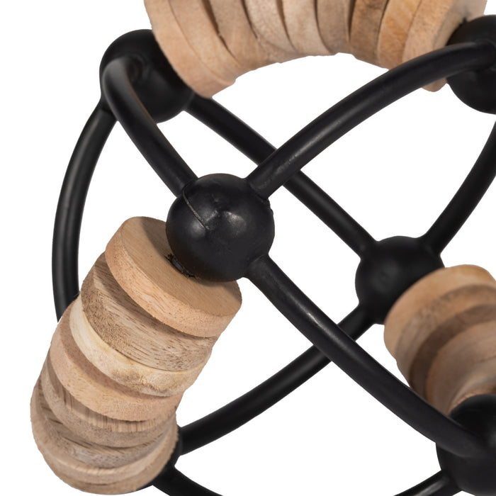 Globe boulier de 6 po en métal - naturel et noir