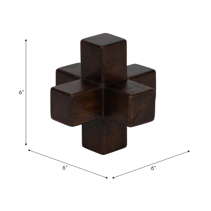 Osselet de 6 po en bois - brun