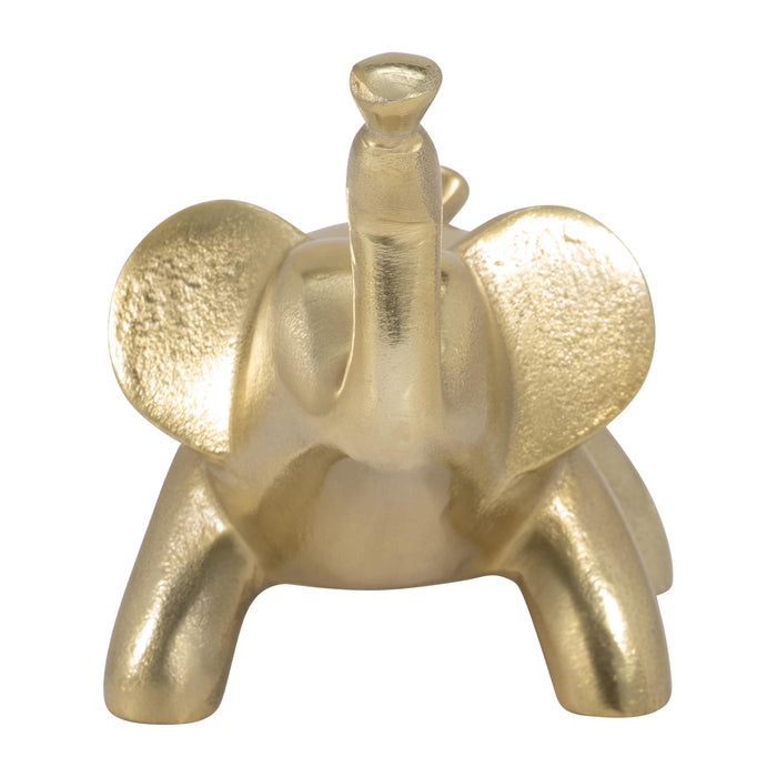 Éléphant ballon décoratif de 6 po en métal - doré