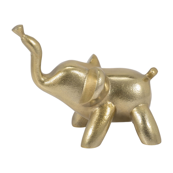 Éléphant ballon décoratif de 6 po en métal - doré