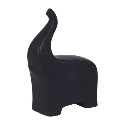 Ceramic 7" Trunk Up Elephant - Black|Éléphant de 7 po en céramique avec trompe vers le haut - noir