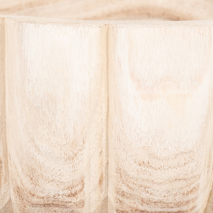 Bol festonné de 9 po en bois - naturel