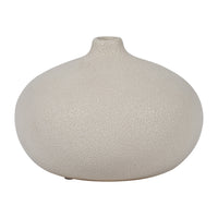 Vase rond de 5 po en céramique à texture volcanique - coton