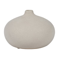 Vase rond de 5 po en céramique à texture volcanique - coton