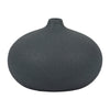 Vase rond de 5 po en céramique à texture volcanique - bleu marine