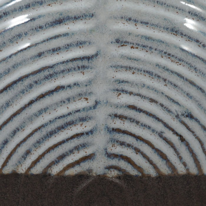 Vase de 6 po en céramique à motif d’arc en demi-dôme - bleu