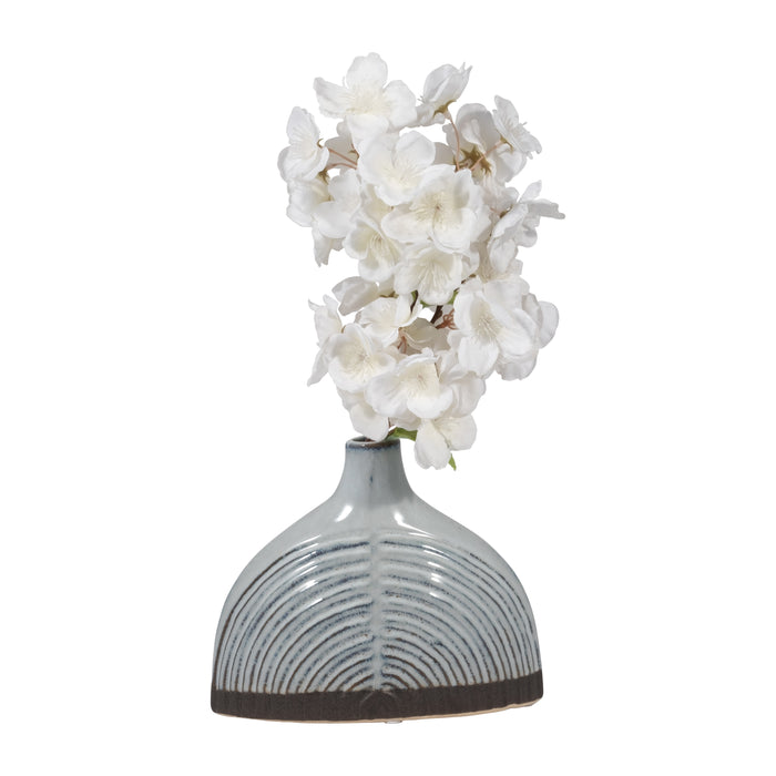 Vase de 6 po en céramique à motif d’arc en demi-dôme - bleu