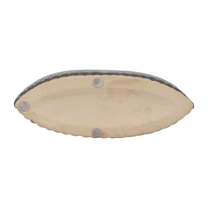 Vase de 6 po en céramique à motif d’arc en demi-dôme - bleu